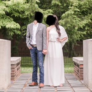 White One Shoulder Long Dress